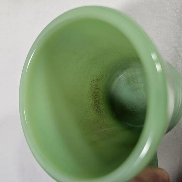 Vintage Fire King Jadeite Restaurant Ware C Handle Coffee Mug Oven Glass RARE - Picture 3 of 8